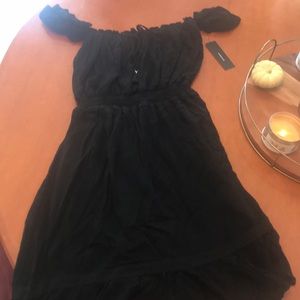 Lulus Black Off the Shoulder Dress